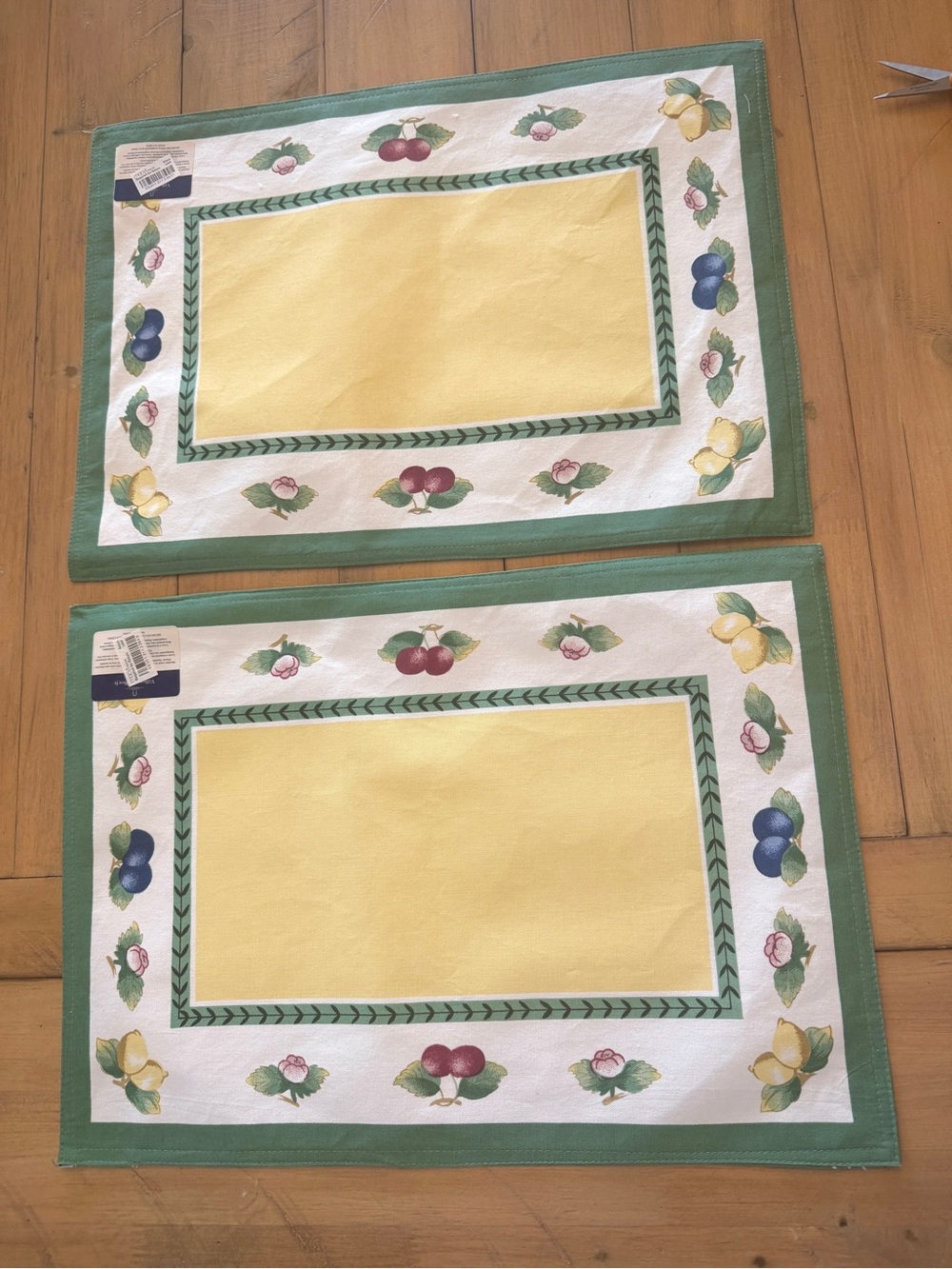 Villeroy & Boch French Garden Fleurence Reversible Placemats Set of 2 NWT